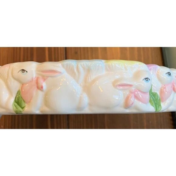 Vintage Enesco Easter/spring deviled Egg Platter - Picture 5 of 5